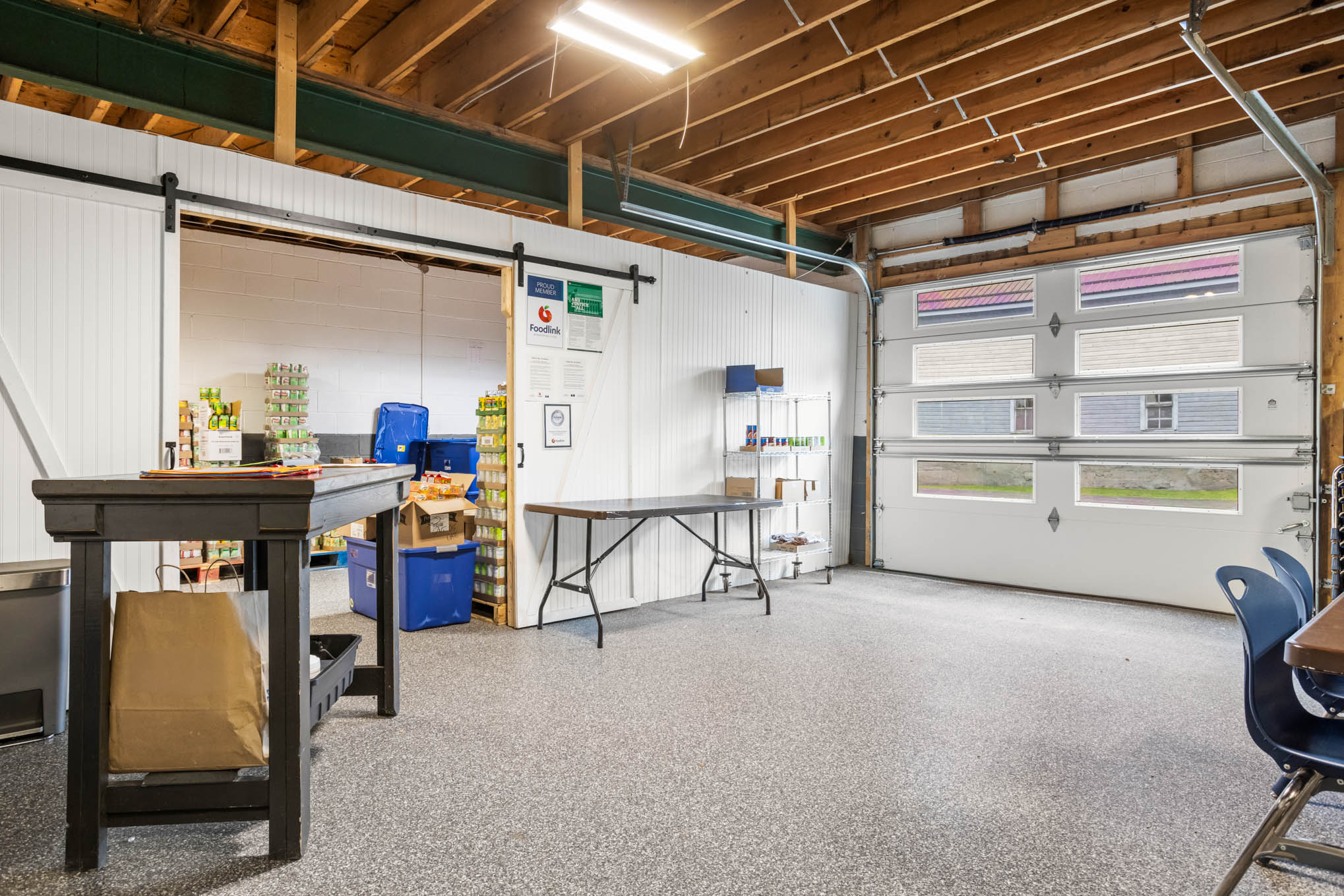 Interior of The Goose food pantry