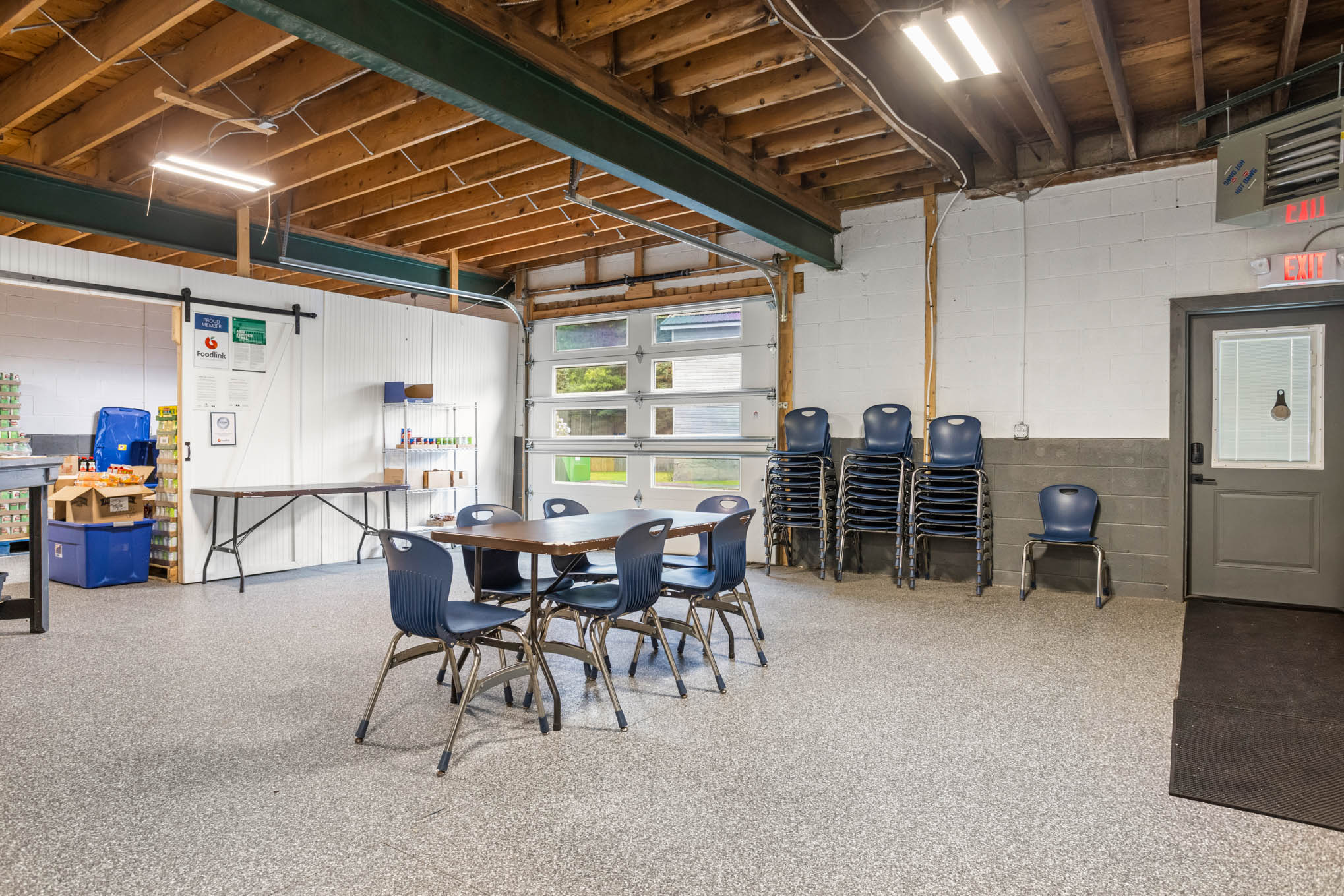 Food pantry facilities at The Goose