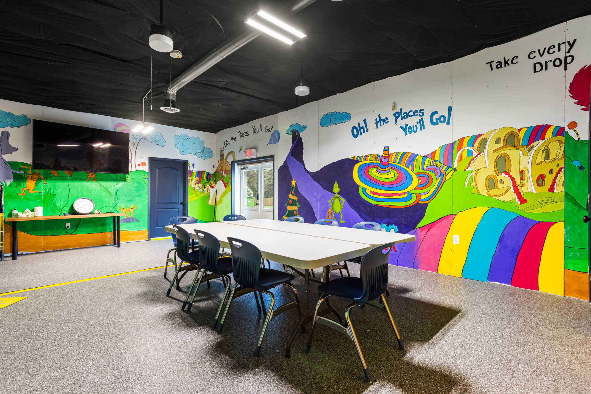 Kids area at The Goose food pantry