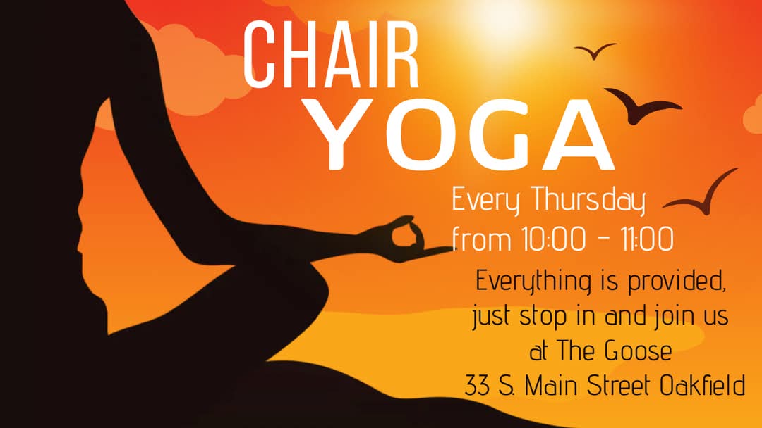 Chair Yoga every Thursday from 10:00 AM to 11:00 AM at The Goose